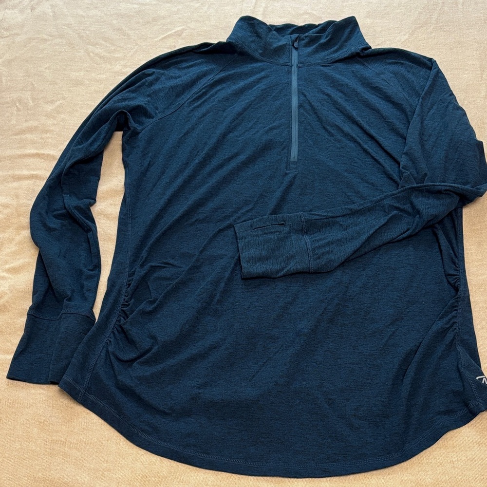 GapFit Maternity Dark Teal Long Sleeve Half-Zip Pullover
